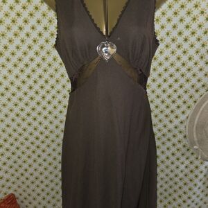 NWT Wild Fable Brown Textured Lace Accents Dress